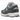 New Balance 2002R Magnet Lead baskets vue sous un angle dynamique avec des nuances de gris, des empiècements en daim, du mesh et une semelle amortissante.