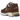 New Balance 2002R Rich Oak Dark Mushroom baskets en vue angulaire avec tige en daim marron, semelle texturée et logo N emblématique sur le côté