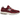 Baskets New Balance 2002R Bordeaux en vue latérale avec détails en daim bordeaux, empeigne en mesh gris et semelle intercalaire blanche