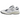 Baskets New Balance 2002R White Natural Indigo en vue latérale, avec empeigne en mesh et cuir blanc, détails bleu marine et logo N classique sur le côté