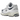 Baskets New Balance 2002R White Natural Indigo vue latérale avec superpositions en cuir blanc, détails bleus et semelle amortissante