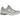 Baskets New Balance 2002R Lunar New Year Concrete en vue latérale, daim gris et mesh avec détails blanc cassé et semelle amortissante N-ergy.