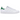 Adidas Stan Smith White Green baskets en vue latérale avec tige en cuir blanc, bandes perforées emblématiques et talon vert.