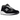 New Balance 990v2 MiUSA Black Grey baskets en vue latérale avec daim noir, détails en mesh gris et semelle intercalaire blanche ABZORB