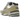 New Balance 991v1 MiUK Elm Brown Rice baskets en vue latérale avec détails en daim marron, panneaux en mesh, semelle intermédiaire blanche et semelle grise.