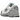 New Balance 860v2 Sea Salt Harbor Grey baskets vue latérale mettant en avant une empeigne en mesh, des tons gris et le logo N latéral.