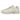 New Balance 530 Moonbeam baskets vue latérale montrant la tige blanc cassé avec détails gris et semelle intermédiaire blanche classique.