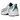 New Balance 530 White Silver Green baskets vue latérale avec mesh blanc, détails argentés et accents verts sur la semelle.