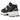 New Balance 530 Classic Black Grey baskets en vue angulaire avec mesh noir, détails en cuir gris et semelle intermédiaire blanche