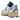 New Balance 530 White Blue Oasis baskets vue latérale avec empeigne en mesh blanc, détails bleus, lacets classiques et semelle amortissante