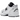 New Balance 530 White Black baskets vue détaillée latérale avec empeigne en mesh blanc, empiècements synthétiques et logo 'N' noir