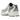 New Balance 530 Steel Blue baskets en vue latérale, mettant en avant la tige en maille blanche, les détails en cuir gris et la semelle amortissante.