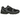New Balance 530 Black Dark Grey baskets en vue latérale avec des détails en maille gris foncé, des superpositions en cuir noir et une semelle blanche.