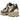 New Balance 530 Brown Tan baskets vue latérale avec mesh beige et superpositions marron, lacets blancs et semelle intermédiaire amortissante.