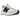 New Balance 327 Sea Salt Black baskets en vue latérale, présentant une tige en mesh et cuir blanc, le logo 'N' noir et la semelle extérieure crantée.