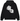 Stussy Shakers Hoodie Black baskets vue de face avec tissu en coton noir, capuche, poche kangourou et logo Stussy graphique blanc sur la poitrine.