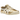 Onitsuka Tiger Mexico 66 Gold White baskets profil avec cuir doré, bandes latérales blanches, bout en daim classique et semelle fine en gomme