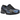 New Balance 1906L Black Cement Blue Gemstone baskets en vue latérale, mettant en valeur le cuir noir, les détails bleu métallique et la semelle