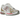 New Balance 1906R Silver Dragon Berry Gold baskets vue sous un angle montrant une tige en maille argentée, des détails dorés et une semelle amortissante.