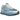 New Balance Abzorb 2000 Baby Blue baskets vue de profil avec une tige en mesh bleu clair, des lacets blancs et le logo N