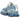 New Balance Abzorb 2000 Baby Blue baskets en vue sous angle avec une tige en mesh bleu clair, des lacets blancs et une semelle