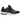 New Balance 2002R Leather Pack Black baskets vue latérale avec empeigne en cuir noir, détails gris, logo N sur le côté et semelle intermédiaire amortie.