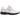 New Balance 2002R Leather Pack White baskets vue angulaire avec tige en cuir blanc, détails gris, système de laçage classique et semelle durable.