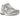New Balance 2002R Rain Cloud Grey Matter White Green baskets en vue latérale présentant des empiècements en daim, détails blancs et semelle grise