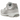 New Balance 2002R Rain Cloud Grey Matter White Green baskets vue latérale avec tige en daim gris, détails blancs et touches de vert subtiles