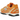 New Balance 204L Kith Orange baskets vue latérale avec une tige orange vif, des lacets blancs et des détails New Balance gris sur le côté.