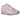 New Balance 204L Pastel Pink baskets vue latérale avec empeigne rose, semelle blanche et le logo NB classique sur le côté