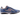 New Balance 204L Shoreline Blue Burgundy baskets vue sous angle avec empeigne en mesh bleu, détails bordeaux et le logo N classique