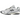 New Balance 204L Silver Metallic Black baskets vue latérale avec détails argentés métallisés, base en mesh noir et semelle intermédiaire blanche