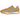 New Balance 327 Varsity Gold Beige baskets en profil lateral avec daim jaune, nylon beige et semelle blanche