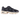 New Balance 530 Black Gum baskets de profil avec une tige en mesh noir, des details argentes et une semelle gomme