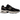 New Balance 530 Black Flat Taupe baskets vue latérale avec une empeigne en mesh noir et taupe, des détails argentés et une épaisse semelle blanche