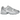 New Balance 530 Silver Metallic Raincloud Polka Dots baskets en vue latérale avec des détails métallisés argentés et gris, semelle et lacets blancs.