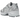 New Balance 530 Silver Metallic Raincloud Polka Dots baskets vue en angle avec détails métalliques argentés, lacets blancs et semelle grise