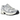 New Balance 530 Silver Metallic Reflection baskets en vue inclinée avec détails argentés, empeigne en mesh et lacets blancs sur semelle gomme