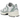 Baskets New Balance 530 Silver Metallic Mosaic Green vue latérale avec détails argentés, tige en mesh et semelle ABZORB
