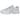 New Balance 530 Pearl Grey baskets en vue latérale angulaire avec empeigne en maille grise, détails synthétiques et semelle intermédiaire blanche.
