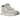 New Balance 574 Grey Day Concrete baskets en vue latérale avec empeigne en daim gris, semelle intermédiaire blanche et logo N latéral.