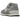 New Balance 574 Grey Off White baskets en vue latérale, montrant des empiècements en daim, le logo blanc sur le côté et une semelle intermédiaire