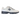 New Balance 740 Timberwolf White baskets vue latérale avec superpositions grises, mesh blanc, logo N emblématique et semelle robuste