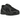 New Balance 740 Triple Black baskets vue latérale, conçues en cuir et mesh noirs avec un système de laçage détaillé et semelle résistante.