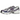 Baskets New Balance 740v2 Concord Grape vue latérale avec tige blanche, détails violets, accents gris et le logo N emblématique sur le côté.