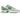 New Balance 740 White Alpine Green Silver Metallic baskets en vue latérale avec mesh blanc, accents verts et logo N en argent métallisé.