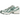 New Balance 740v2 White Marsh Green baskets vue latérale, avec tige en mesh blanc, détails en cuir vert et semelle intermédiaire blanche classique.