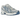 New Balance 740v2 White Ice Blue Sea Lime baskets en vue angulaire avec maille blanche, détails bleu glacier et logos vert lime contrastants