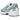 New Balance 740v2 Blue Agate White baskets en vue latérale avec des détails en mesh blanc, des empiècements bleus et une semelle amortissante.